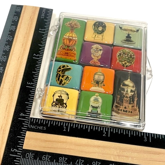 Vintage FABERGE Imperial Easter Egg Magnet 10-piece Set Museum Quality EUC - Picture 9 of 12